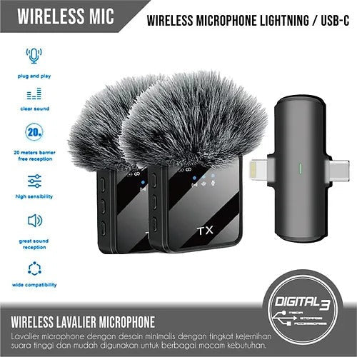 Micro sans fil double F15 Lightning et USB-C – vue 3