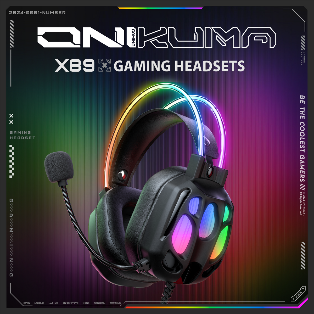 Casque gaming Onikuma X89 RGB avec micro