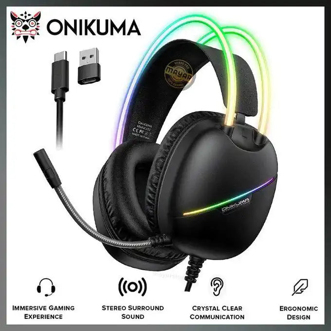 Casque gaming RGB Onikuma X33 – vue 1