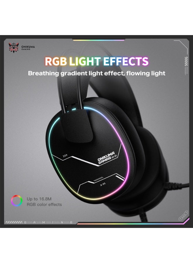 Casque gaming RGB Onikuma X91 – vue 3
