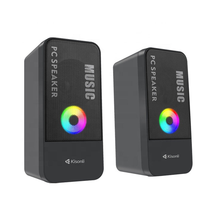 Enceintes PC Kisonli X9 RGB – vue 2