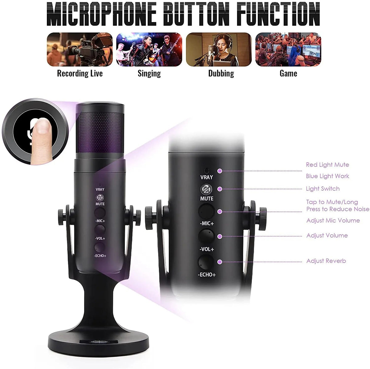 Micro USB-C JMARY MC-PW9 RGB