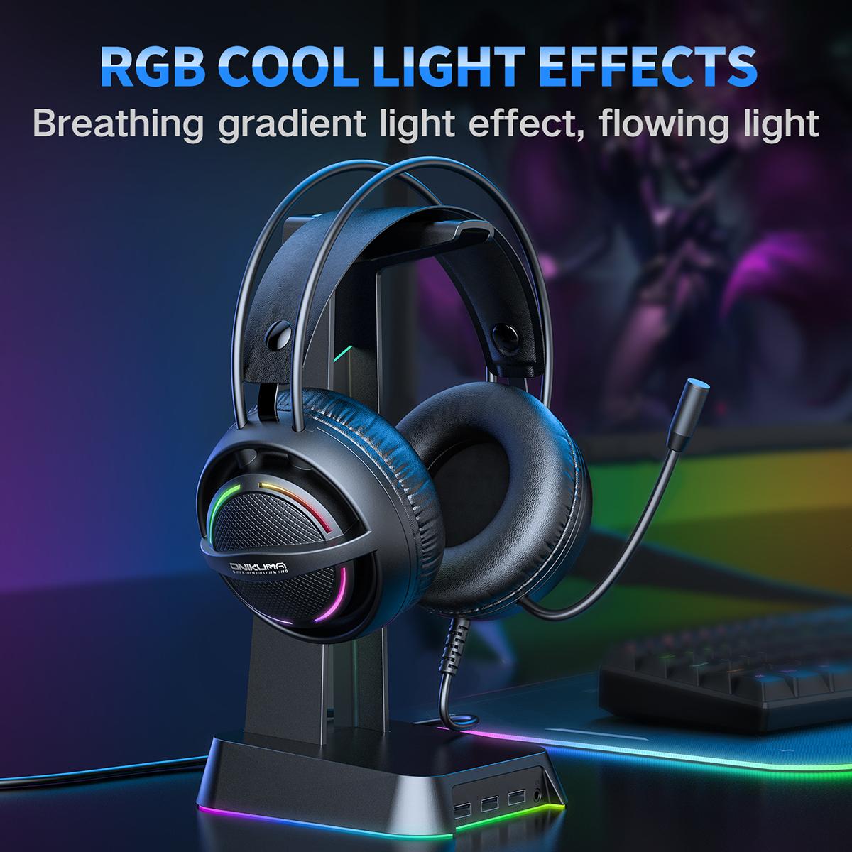 Casque gaming RGB Onikuma X88 – vue 3