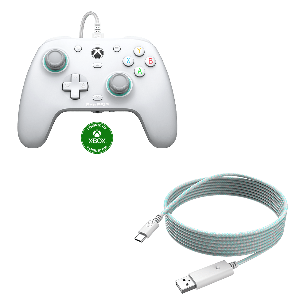 Manette filaire GameSir G7 SE Xbox blanche – vue 2