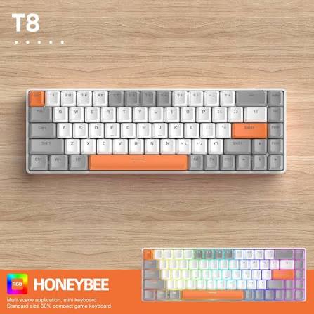 Clavier gaming Ziyoulang T8 60 % RGB – vue 2