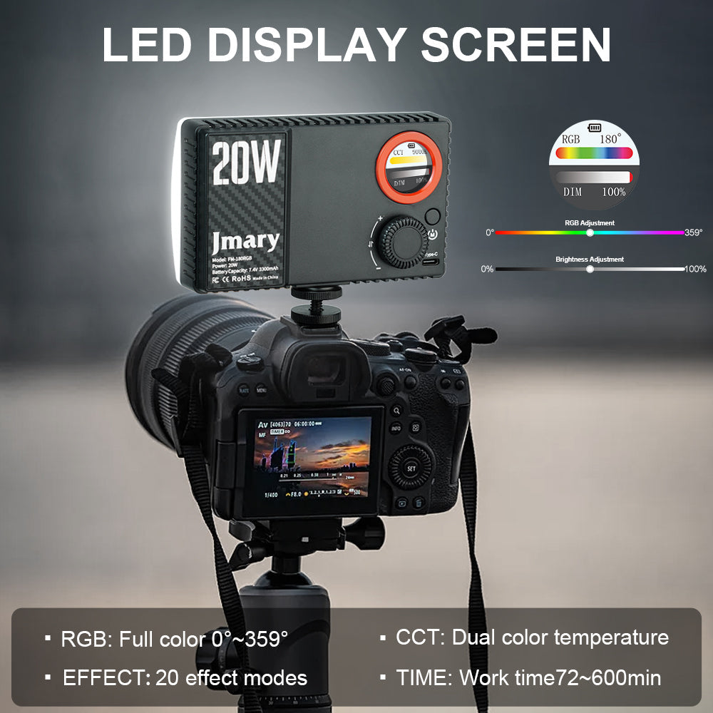 Lumière vidéo RGB JMARY FM-180RGB