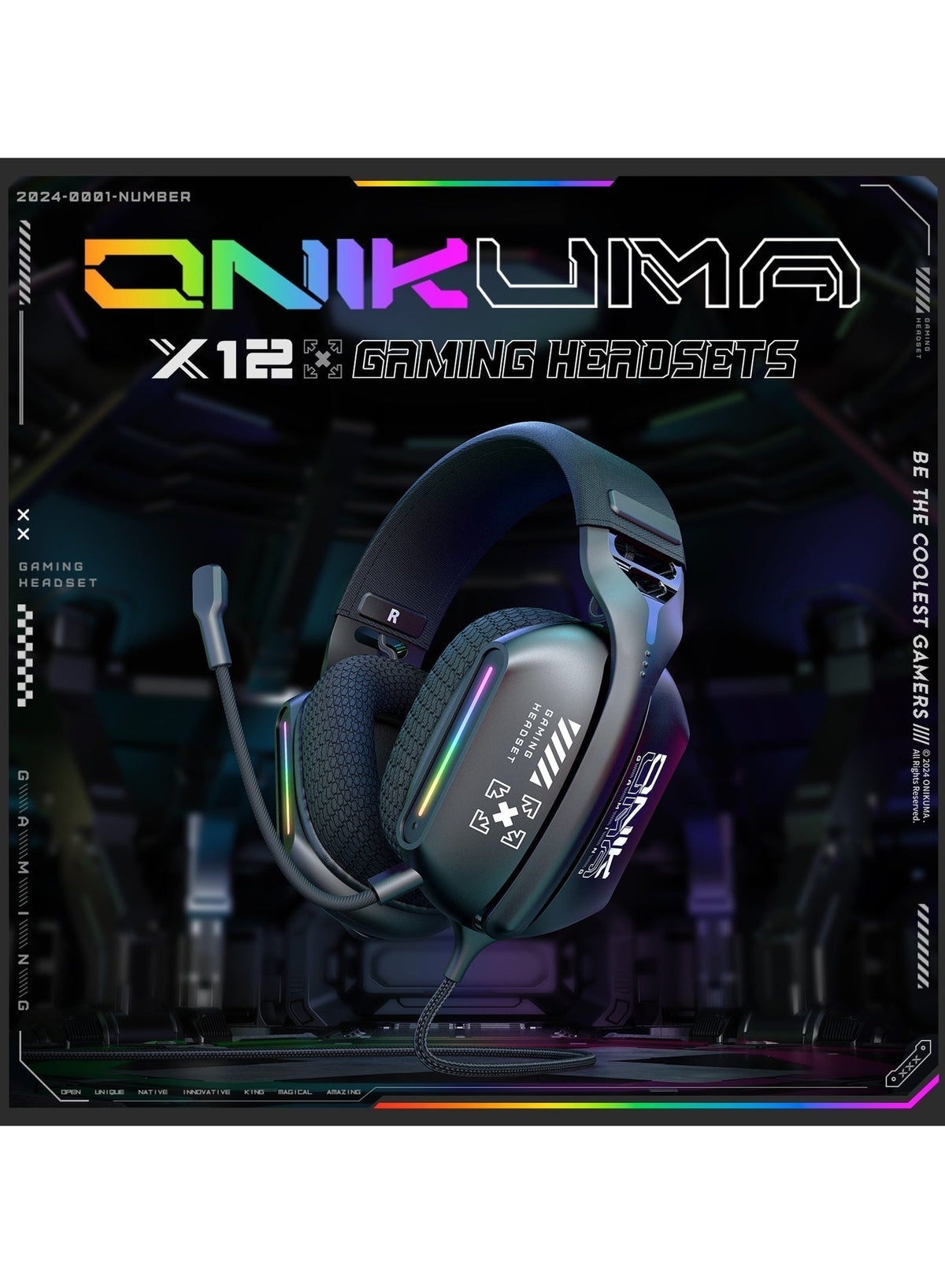 Casque gaming Onikuma X12 RGB – vue 2