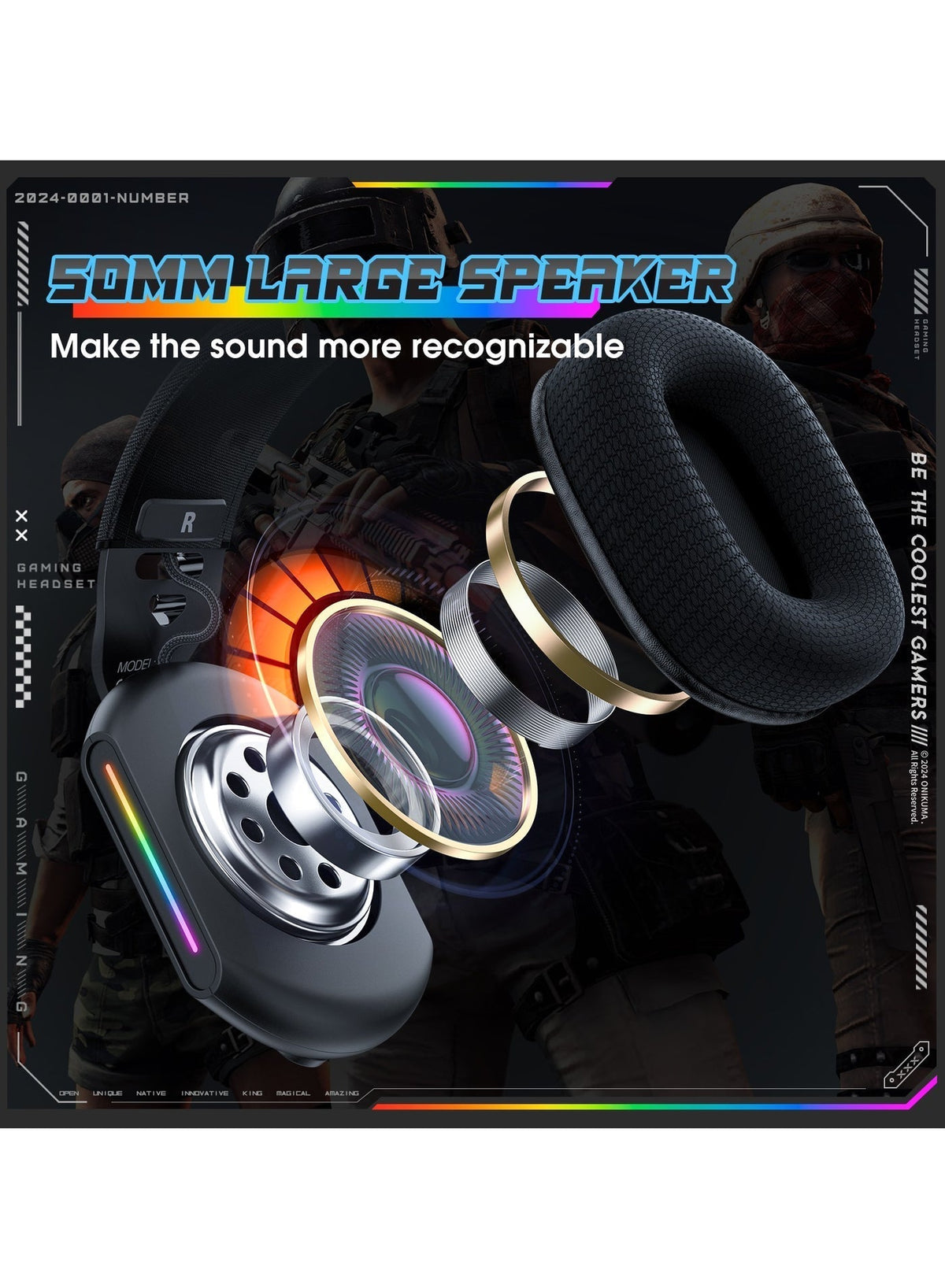 Casque gaming Onikuma X12 RGB – vue 6