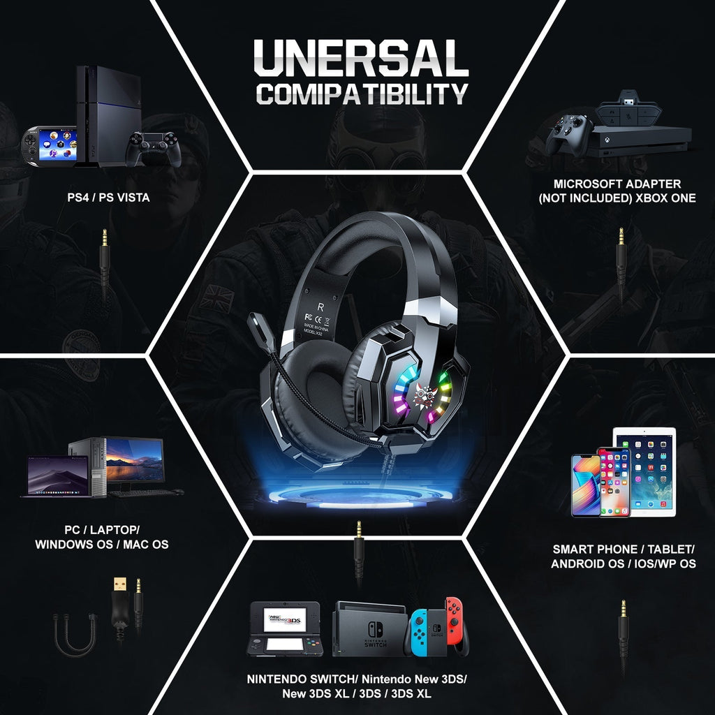Casque gaming filaire Onikuma X32 RGB – vue 5