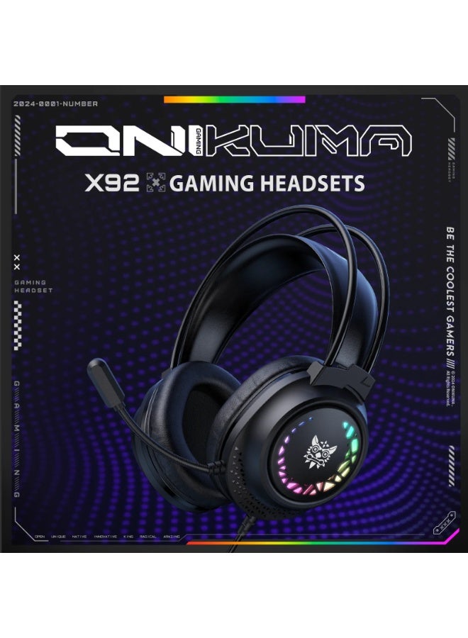 Casque gaming Onikuma X92 RGB – vue 2